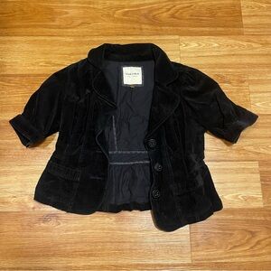 Ladies Y2K Sonoma Life + Style Cropped Corduroy Jacket in Black, Size Medium